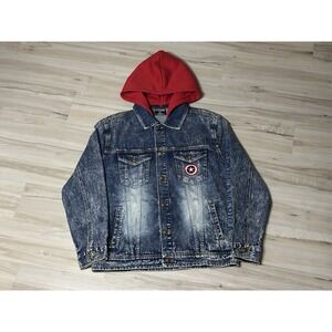 Universal Studios Parks Marvel Captain America Denim Jacket July 4th Size M NWT